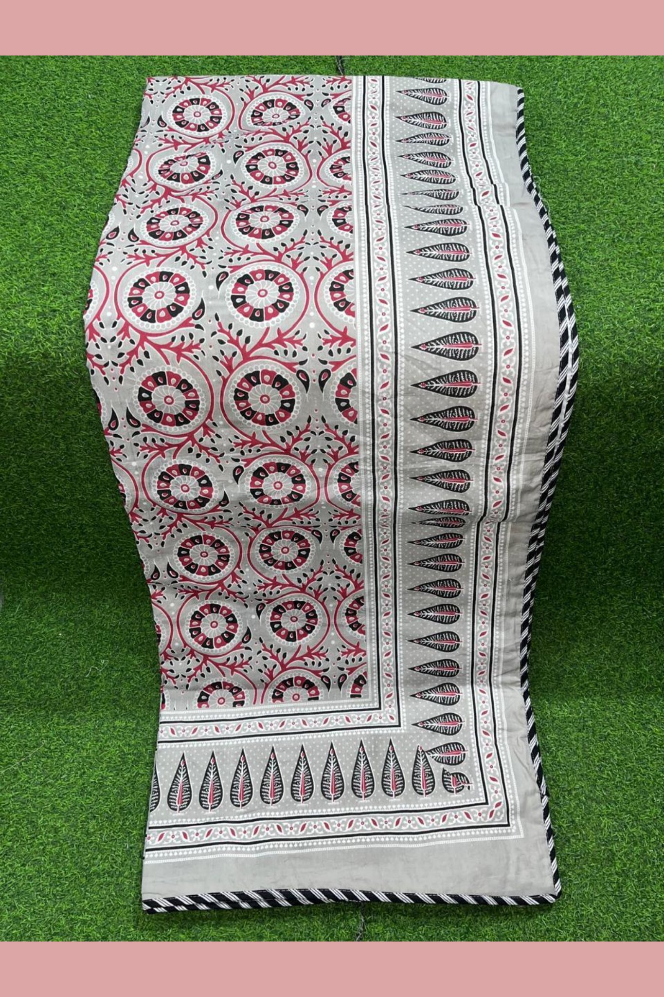 Latest Hand Block Hand Block Printed Fabric Design 6
