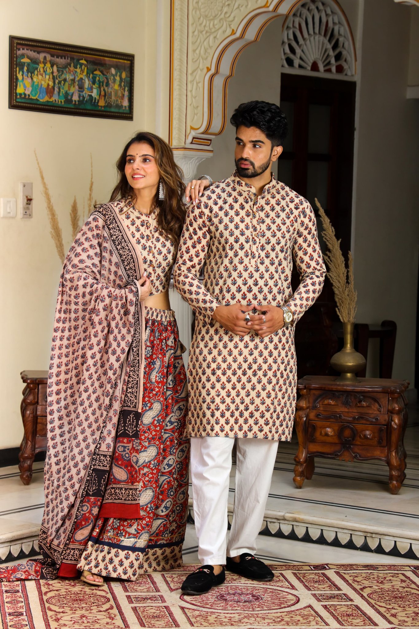 Premium Quality Hand Block Ladies Suit Material Design 2