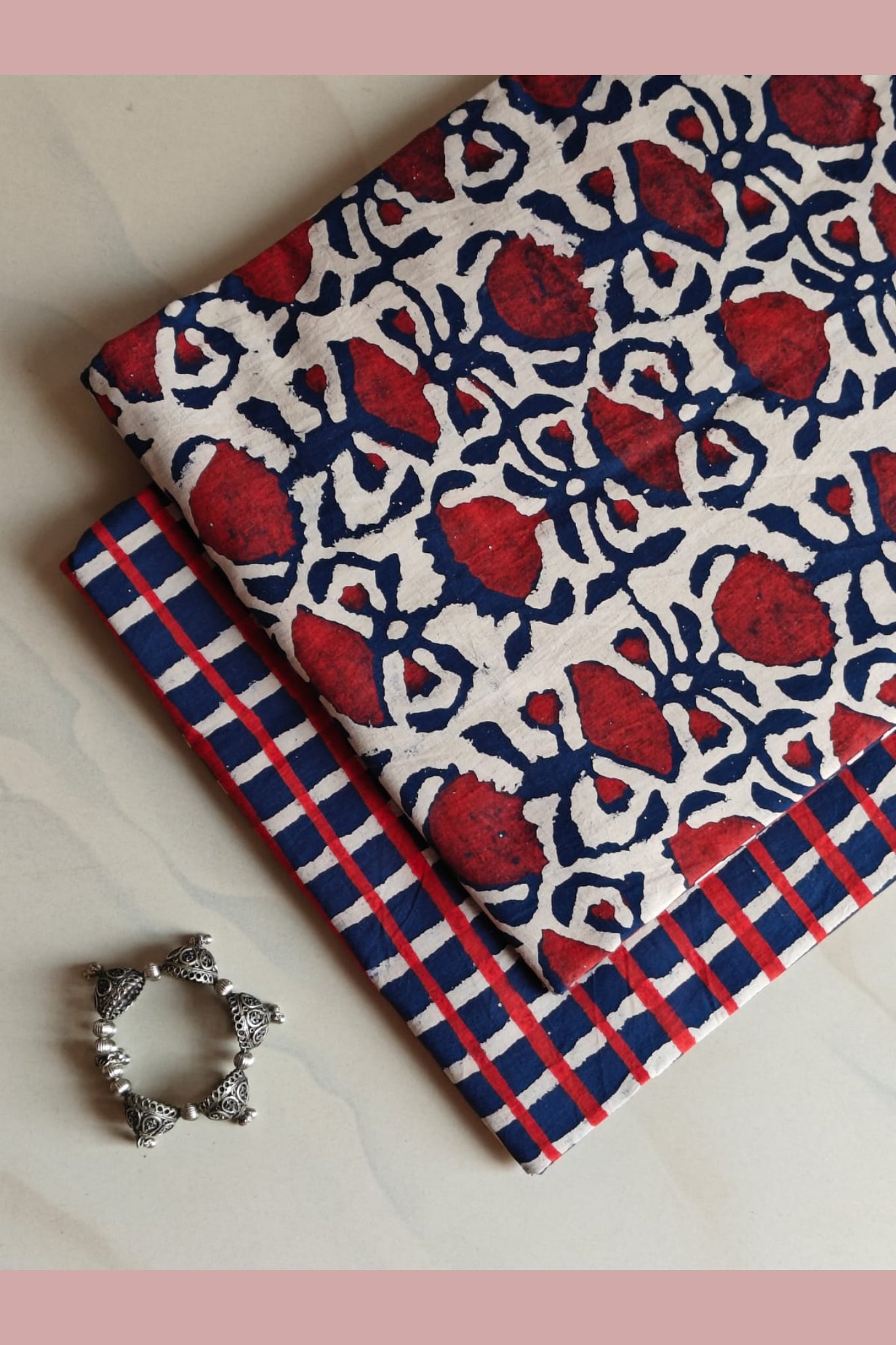 Traditional Hand Block Kota Doriya Cotton Sarees Design 3