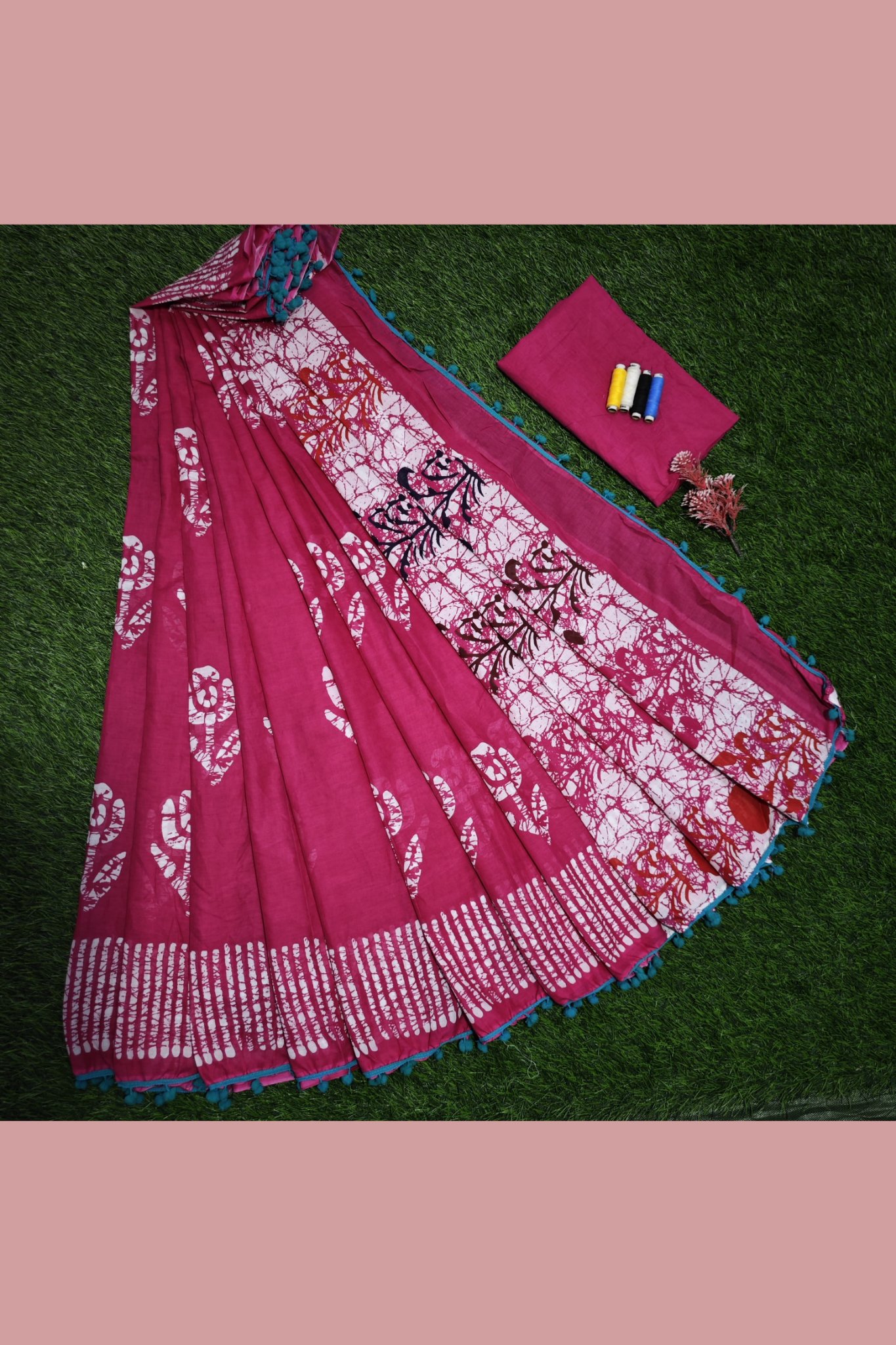 Elegant Hand Block Unstitched Salwar Suit Design 4