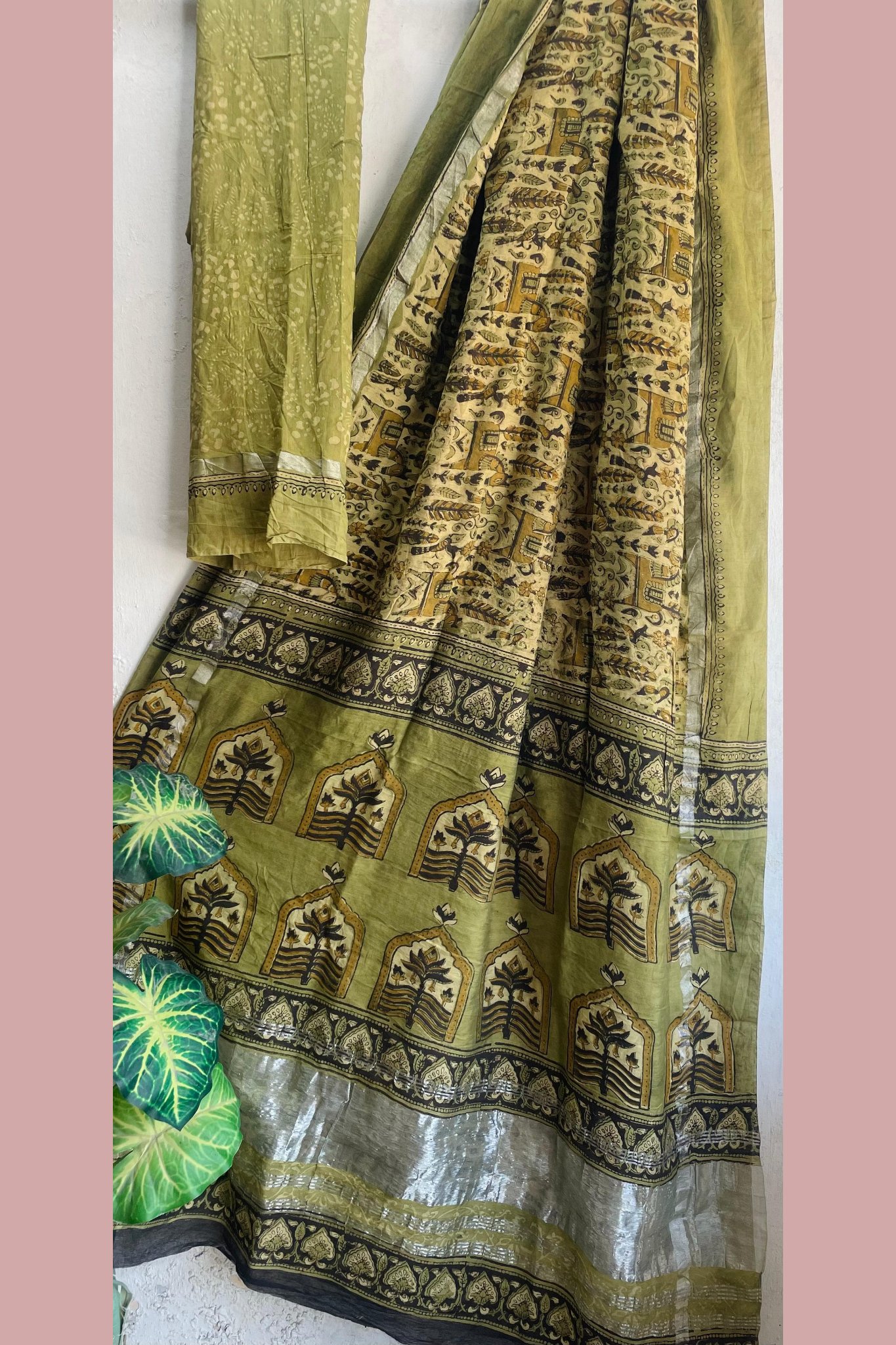 Latest Hand Block Ladies Suit Material Design 6